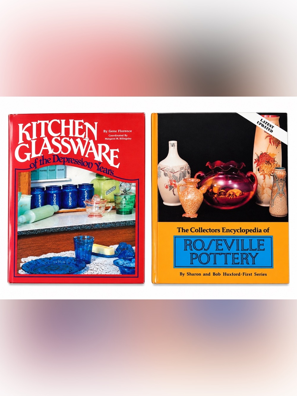 Kitchen Glassware Of The Depression Years Book And Roseville Pottery Book